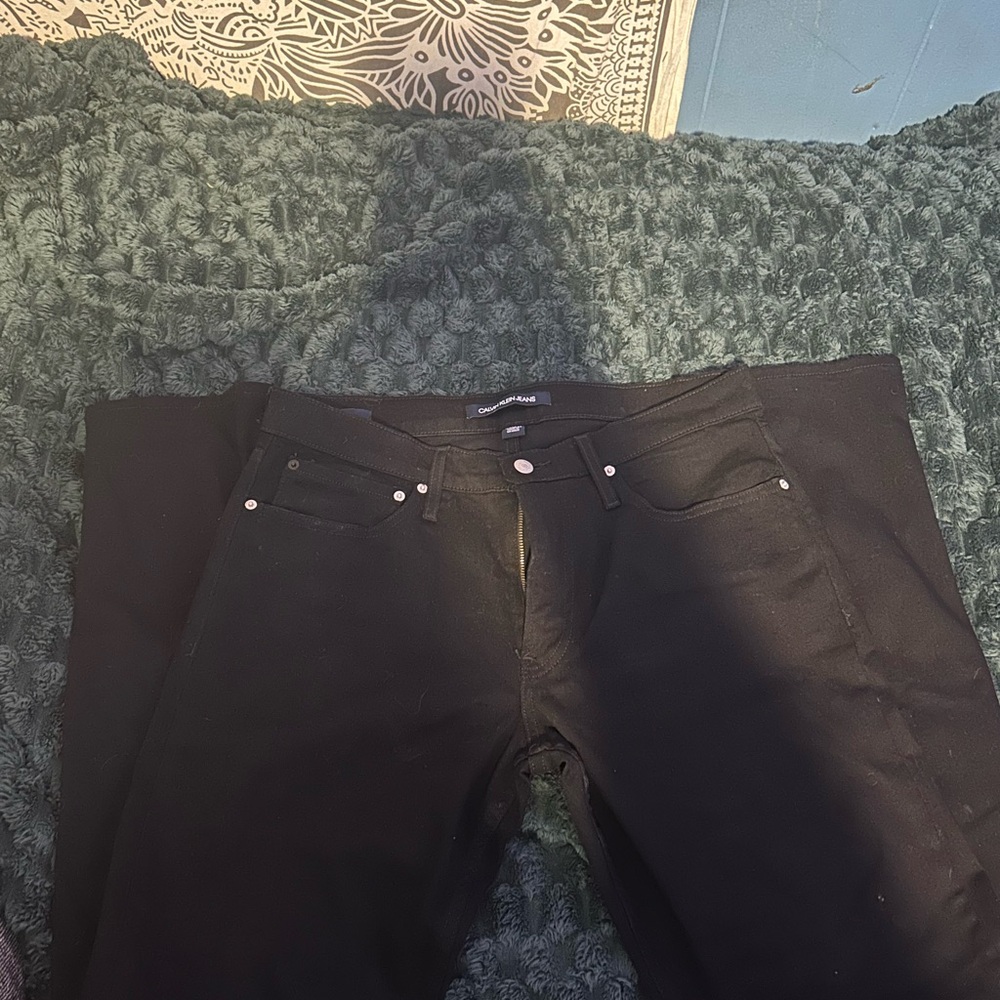 Calvin Klein Jeans Men's Dark Black Skinny Jeans